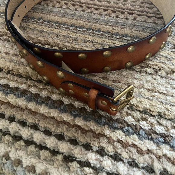 No Boundaries Accessories - Brand New NOBO Studded Brown Leather Belt XL